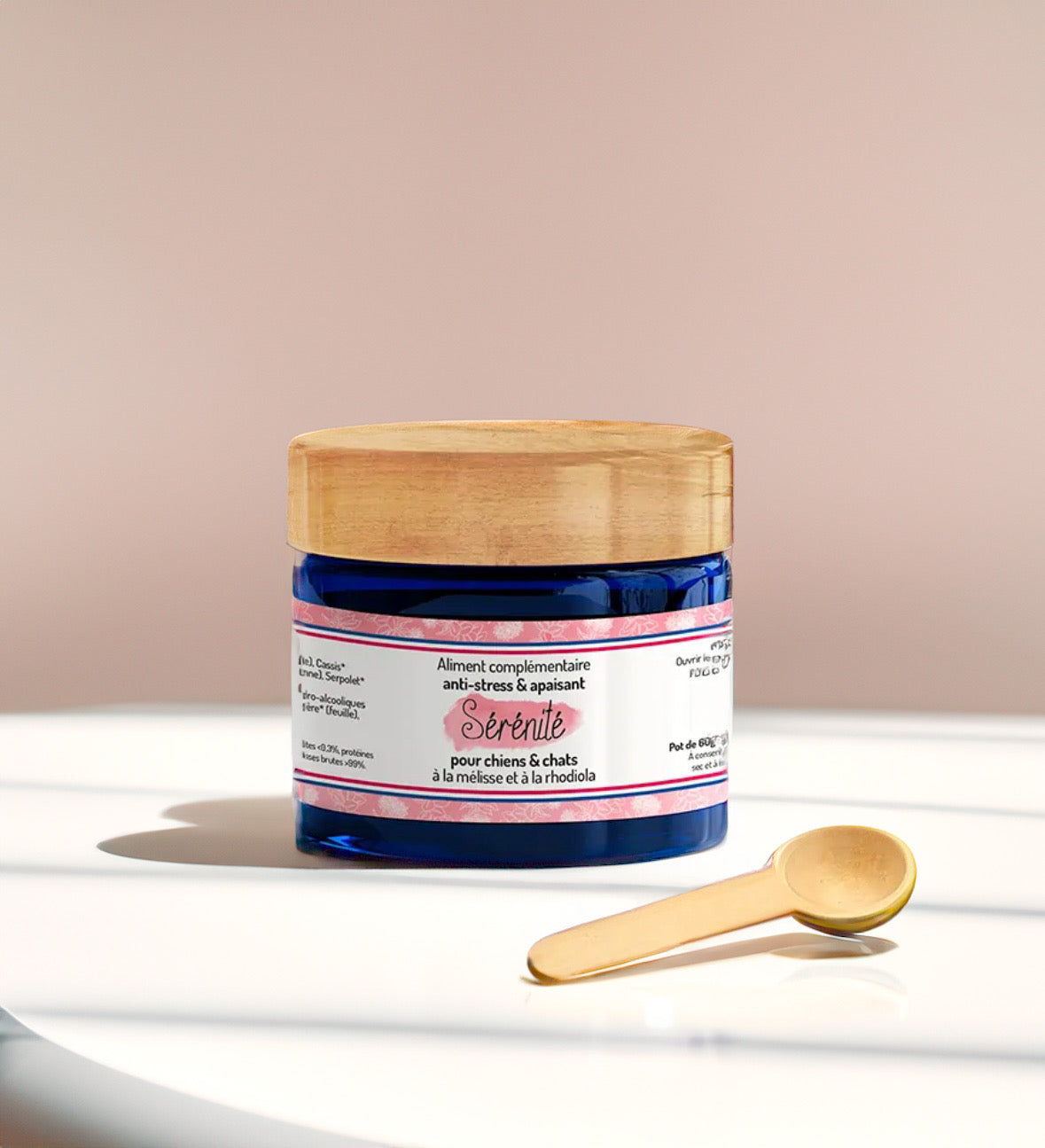 Cure courte SÉRÉNITÉ : Anti-stress et apaisant pour chiens & chats - TRUFFE & MOUSTACHE Pot de 60g